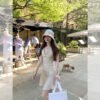 Madofit 마두/silk 자오자오 여자친구_평판 좋은 순실크·텐셀 소재, 우아한 V넥 소매가 살짝 퍼지는 상의